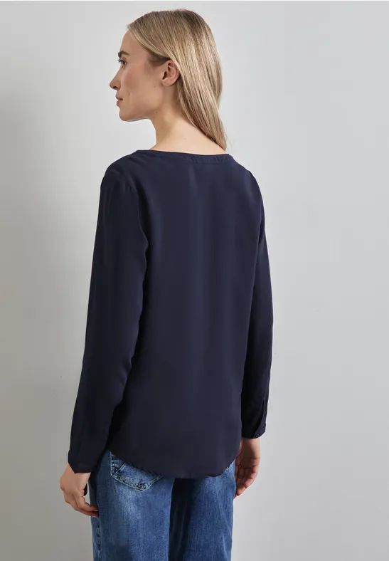Street One Bluse in Unifarbe 