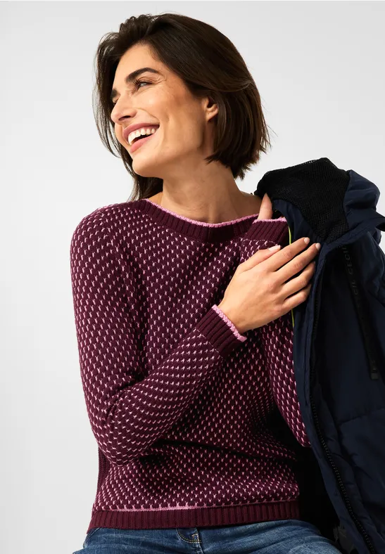 Strickpullover mit Struktur