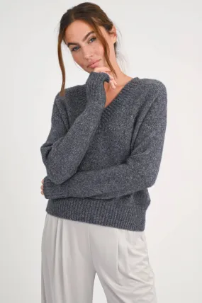 Strickpullover VISITA in Grau meliert